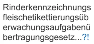 Lange deutsche Wörter